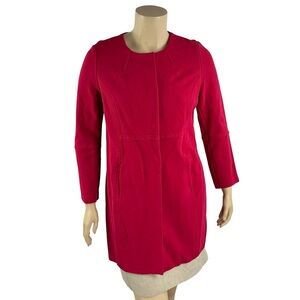 Chico's Drama Ottoman Topper Jacket Renaissance Red Size L (2)